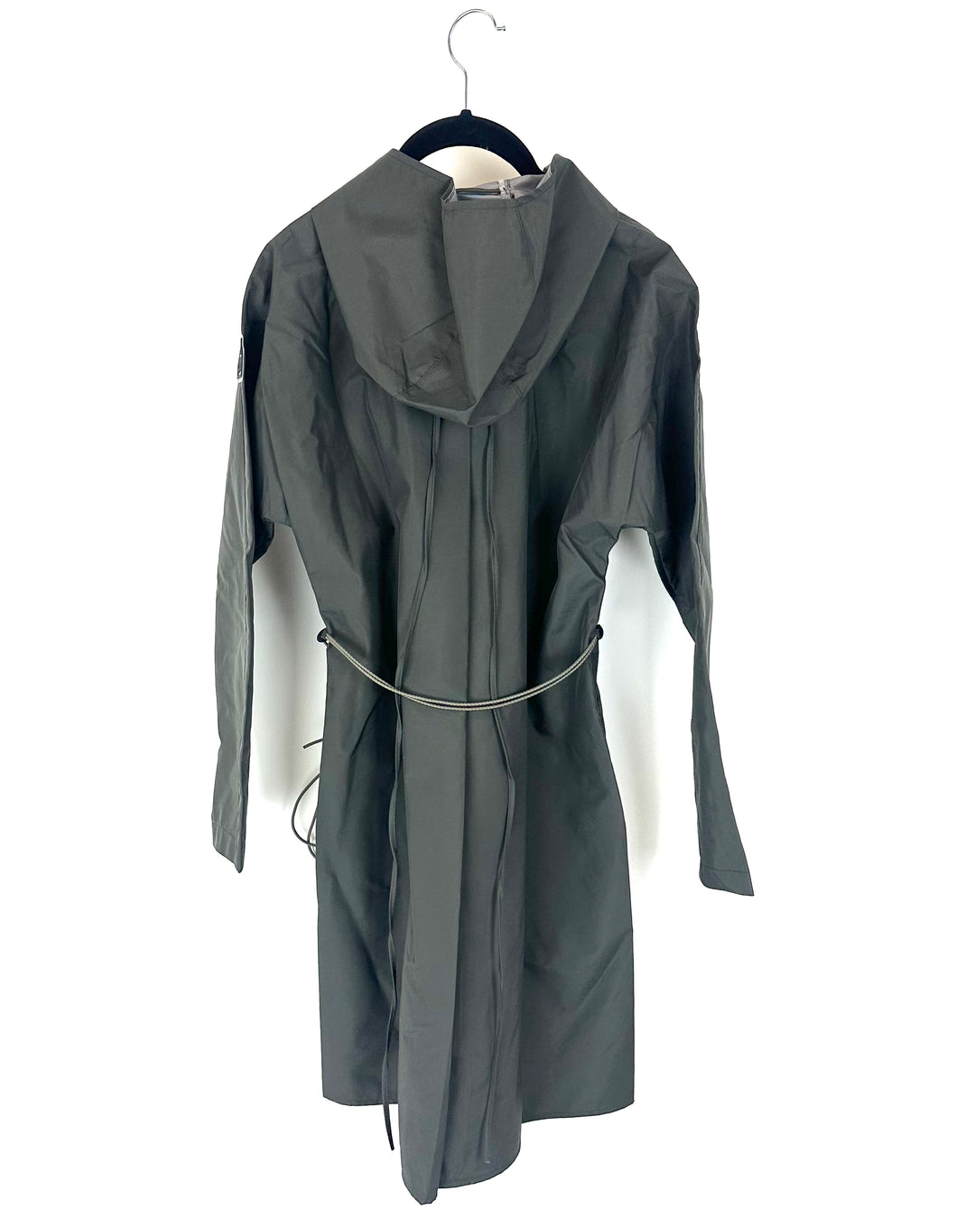 Dark Gray Long Raincoat With Bungee Belt - Size 2/4 and 10/12