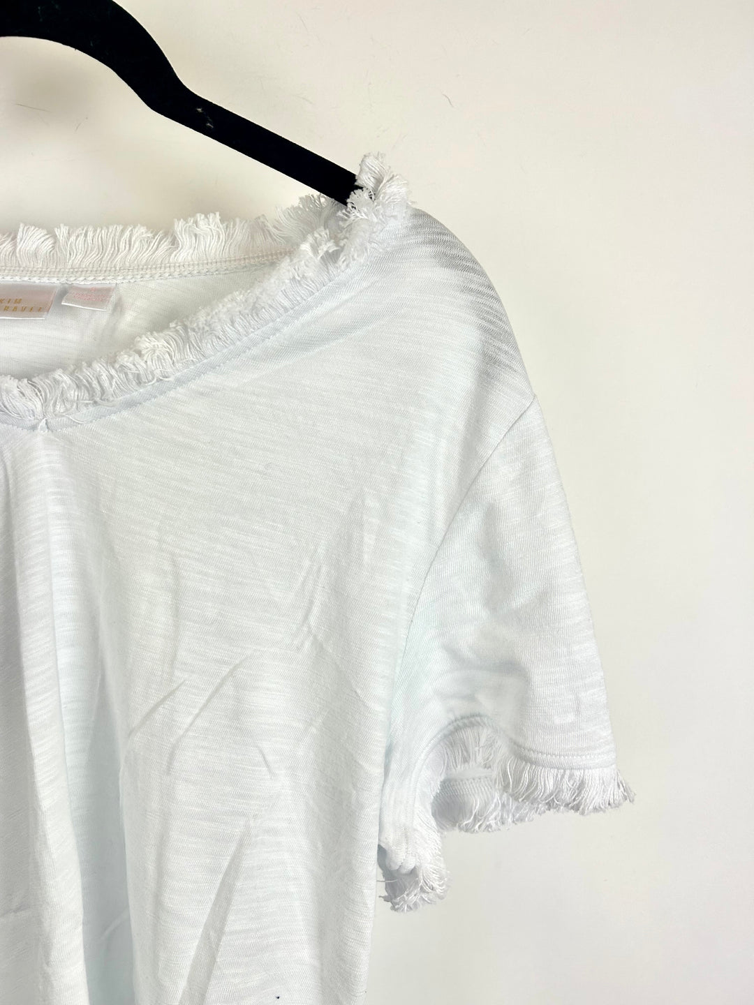 Frayed Edge White Beach Tee- Size 6