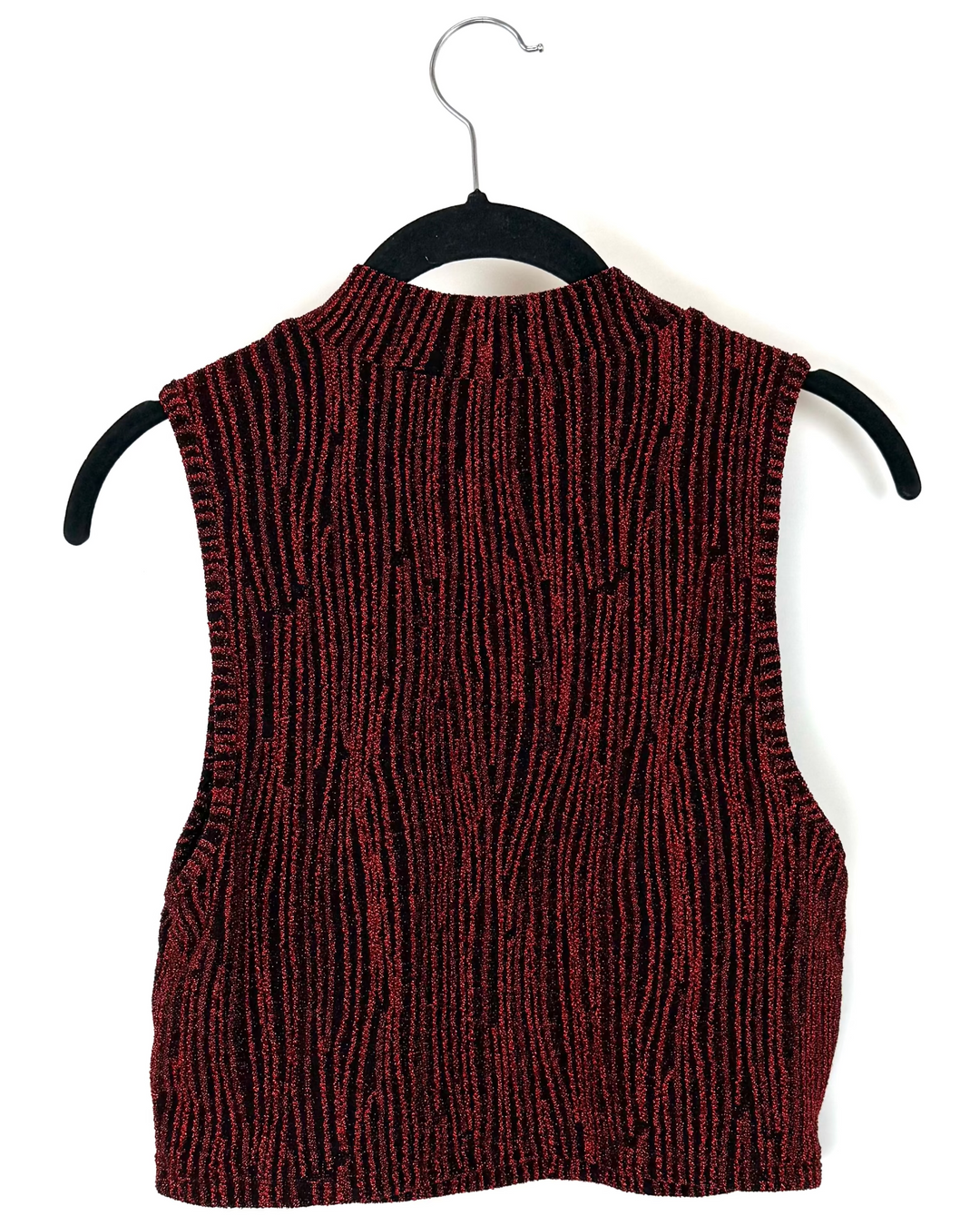 Red Sparkle Mock Neck Top - Size 6/8