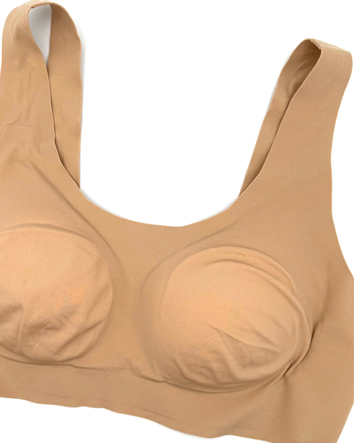 Sand Beige Padded Bralette - Medium