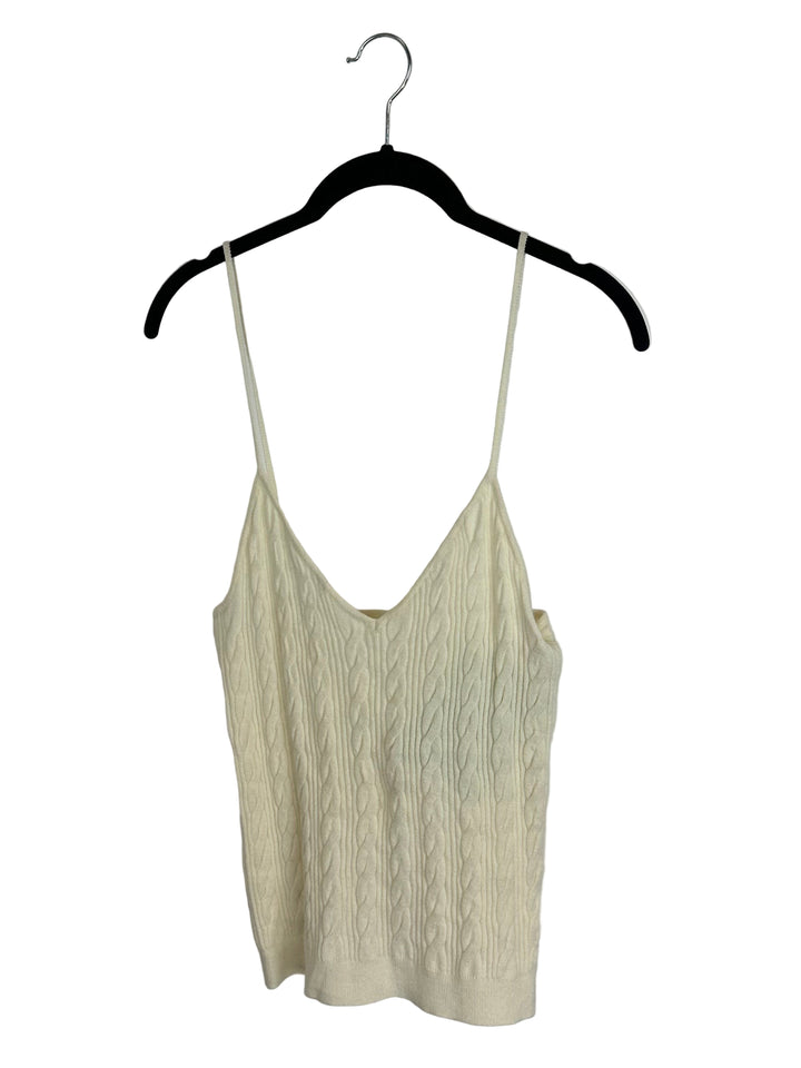 Cream Cable Knit Sweater Tank - Size (2/4)
