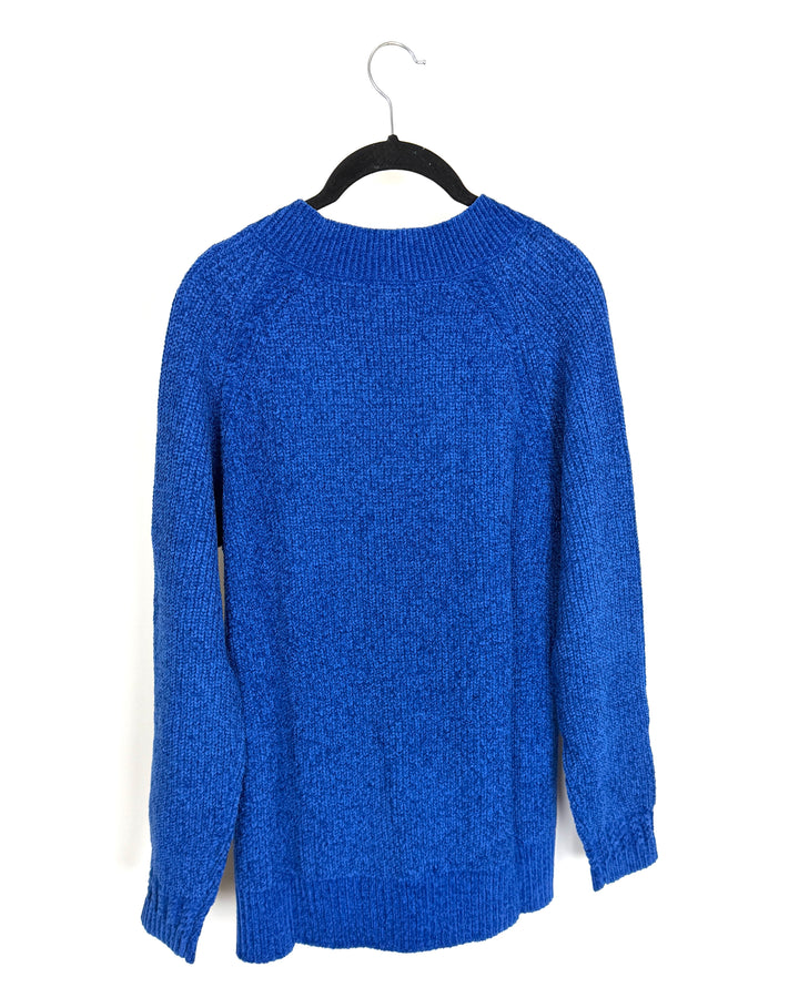 Bright Blue Chunky Knit Sweater - Size 6/8