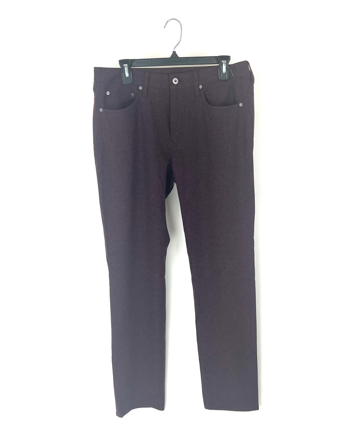 MENS Plum Slim Pant - Size 32/32