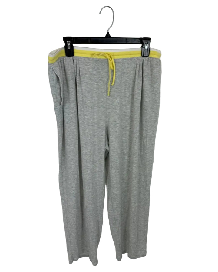 Heather Grey and Yellow Pajama Bottoms - Size 1X