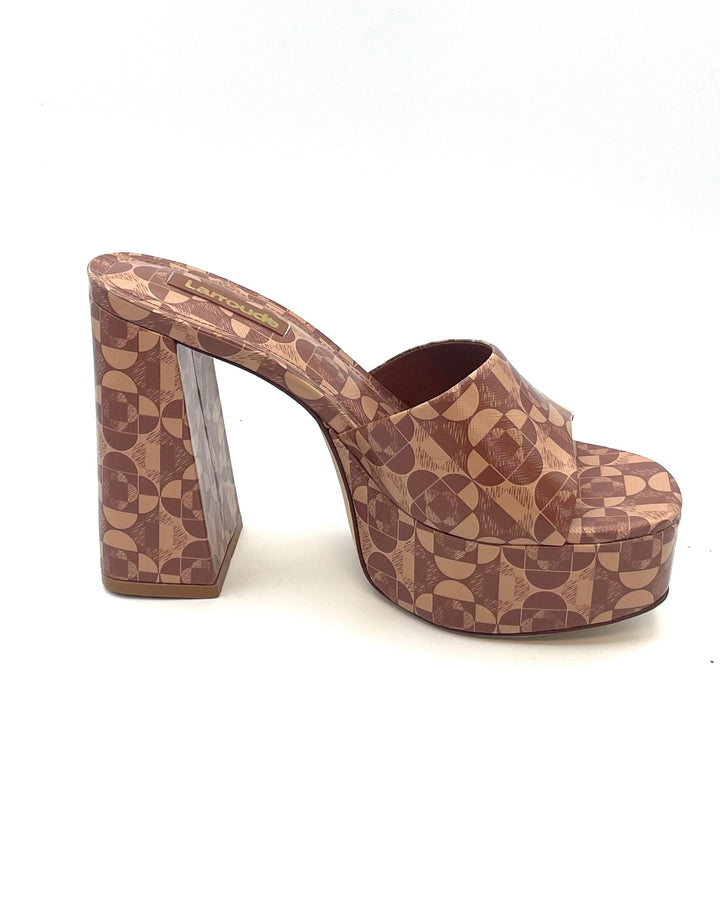 Brown Geo Print Mule - Size 6.5 and 7.5