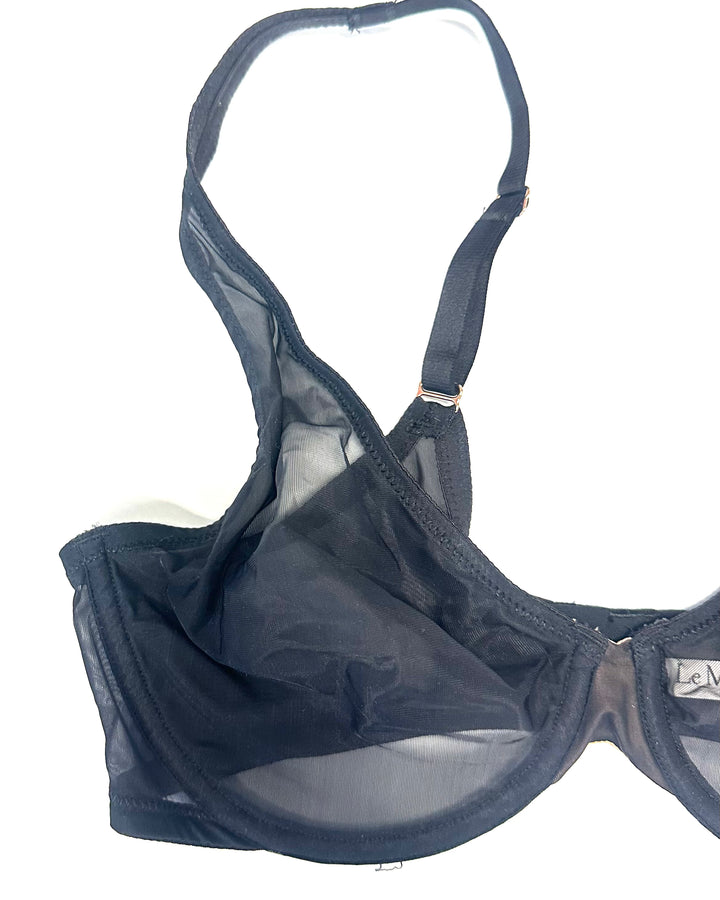 Black Sheer Underwire Bra - 34D