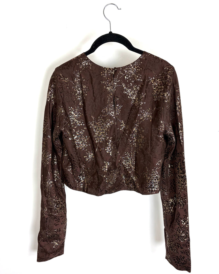 Brown Top with Gold Detailing - Size 4/6