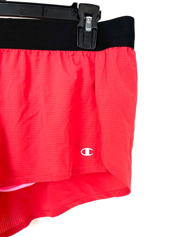 Electric Coral Athletic Shorts - Size 6