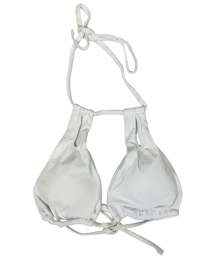 White Cut Out Bikini Top - Small