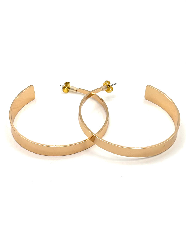 Thick Gold Hoop Earrings
