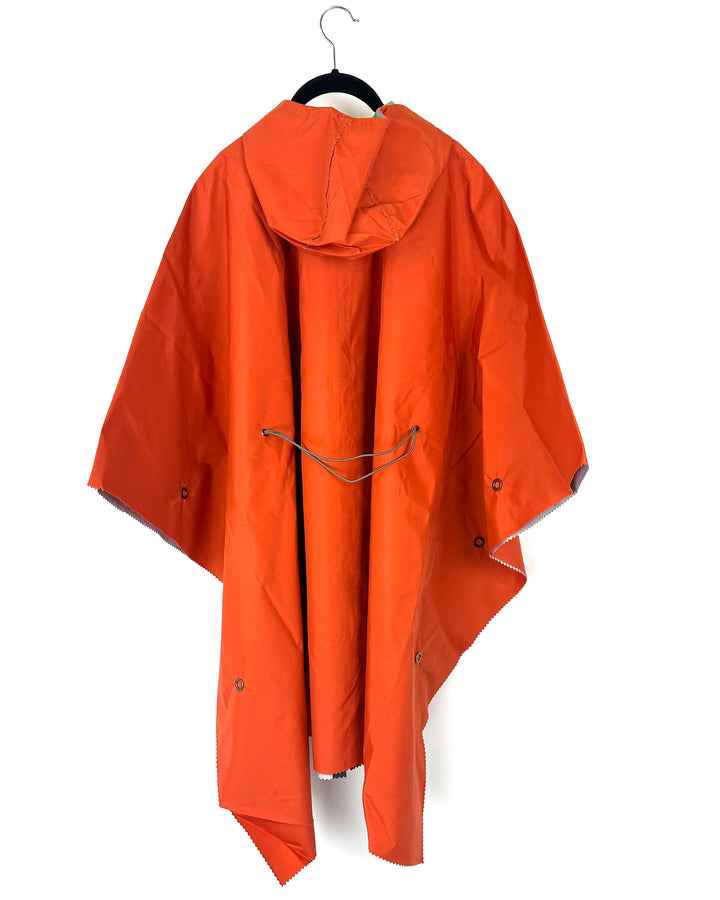 Orange Poncho With Bungee Belt - Size 6/8 and 14/16