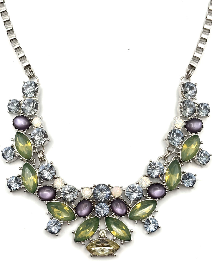 Sage And Lilac Square Chain Necklace