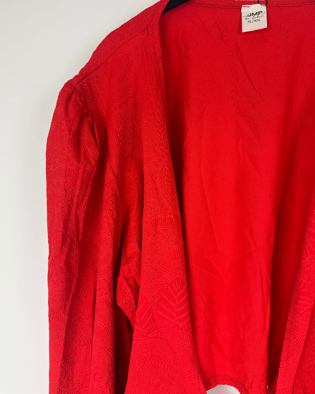 Red Embossed Coverup Top - Extra Large/Extra Extra Large