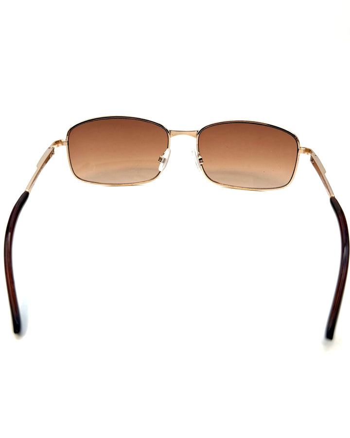 Brown & Gold Metal Sunglasses
