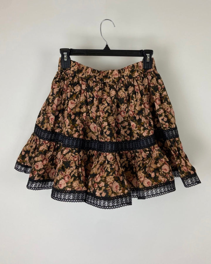 Floral Ruffle Skirt - Size 4-6