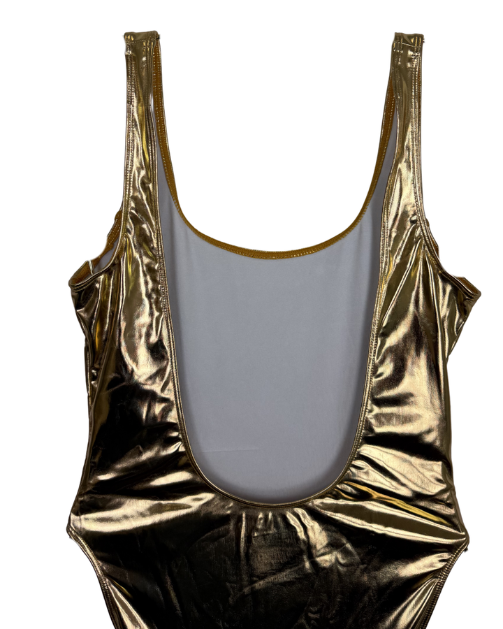 Metallic Gold One Piece Swimsuit - XS, S, M, L, XL, XXL