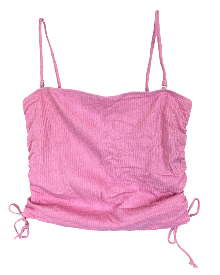 Metallic Pink Swim Top - XS, S, M, XL