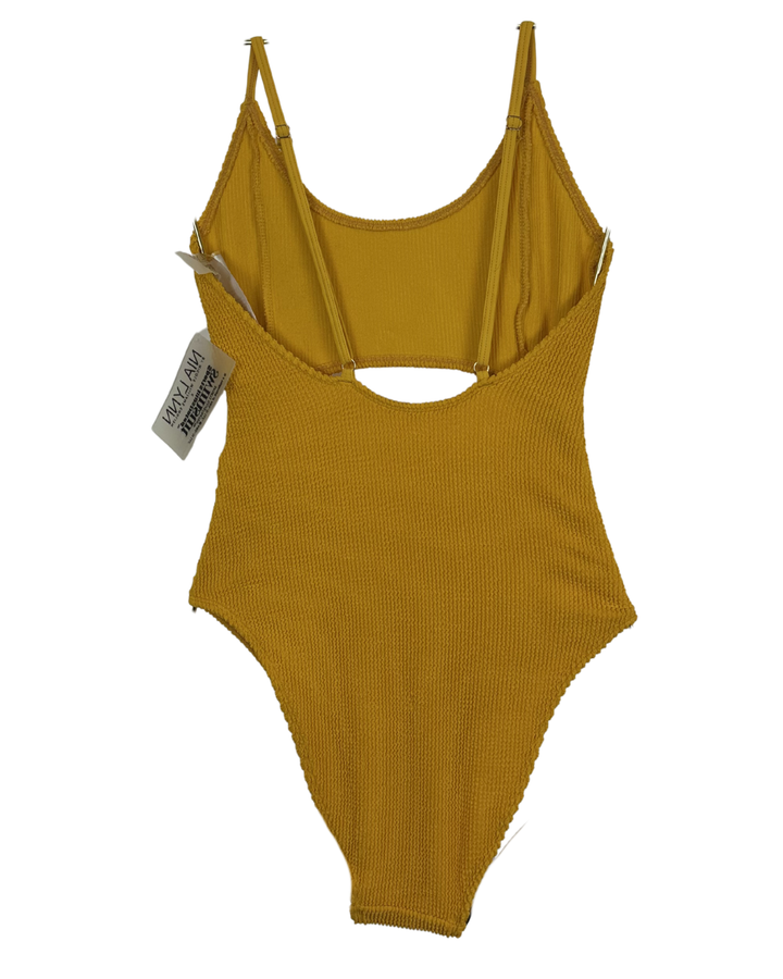 Dark Yellow Textured One Piece - XS, S, M, L, XL