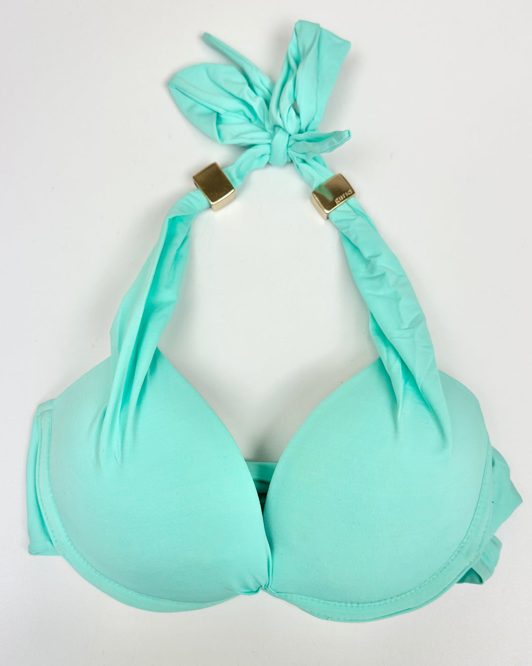 Light Teal Halter Bikini Top - Extra Small