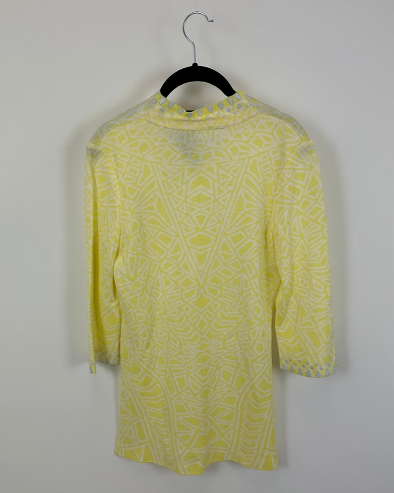 Yellow And White Knit Tunic - Size 2-4