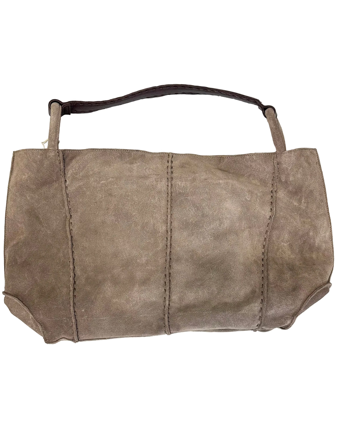 Desert Taupe Suede Tote Bag