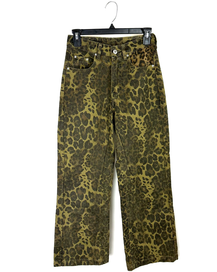 Aelfric Eden Straight Leg Leopard Print Jeans - Size 25