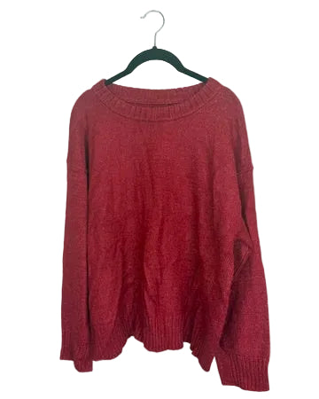 Red Rounded Neckline Sweater- Size 4/6