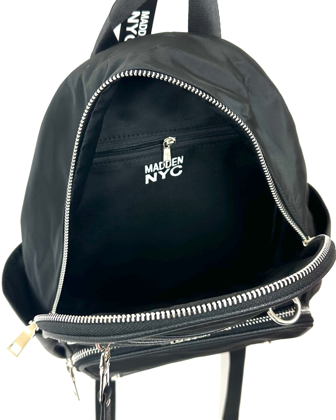 Black and Silver Mini Backpack