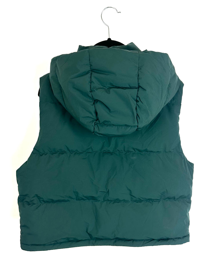 Nuuds Dark Green Puffer Vest - Small