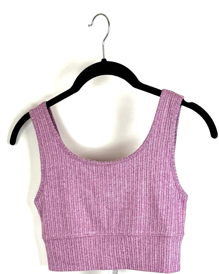 Purple Rib Tank Bra - Size 0/2