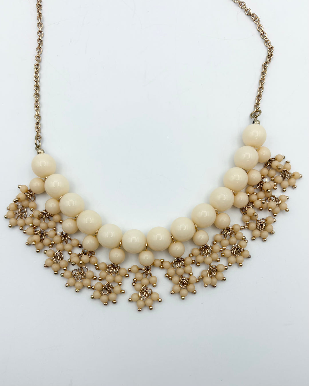 Gold Graduated Faux Pearl Necklace