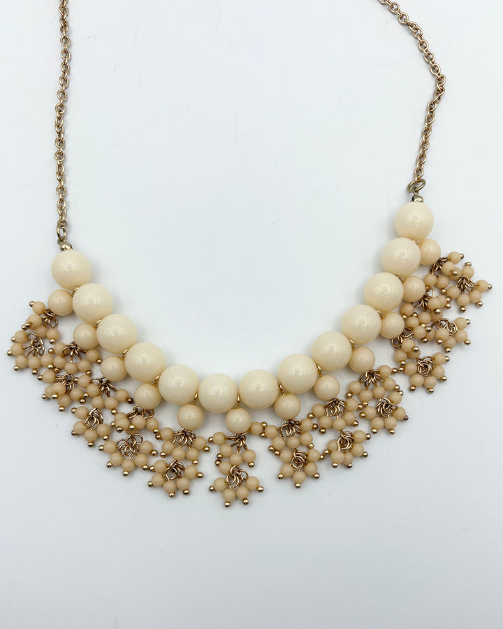 Gold Graduated Faux Pearl Necklace