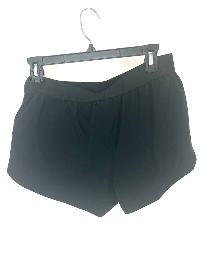 Black Stretchy Running Shorts - Medium