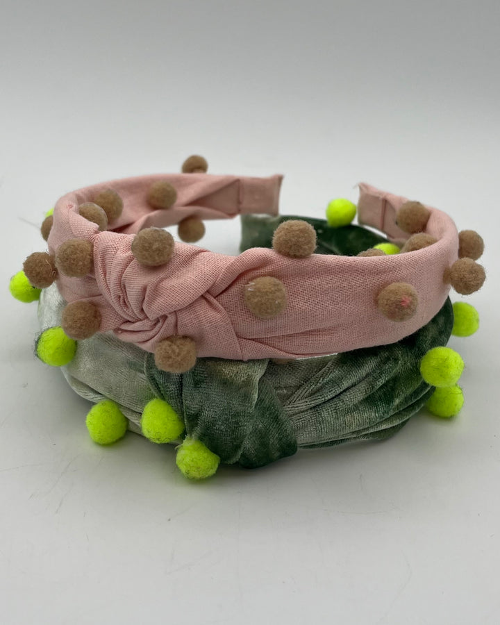 2 Pack of Pom Pom Headbands