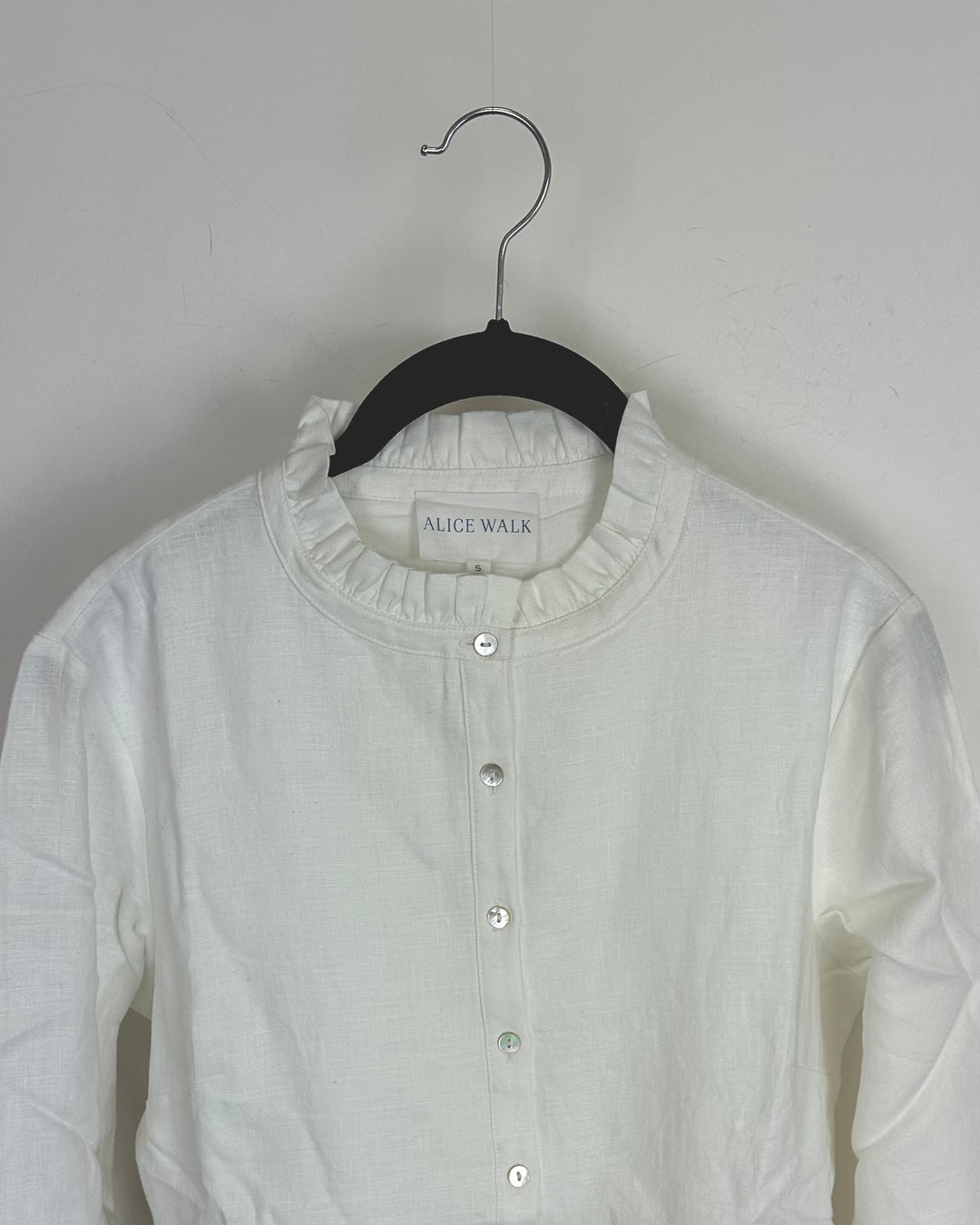 Pure White Linen Dress - XS, S, M, L, XL