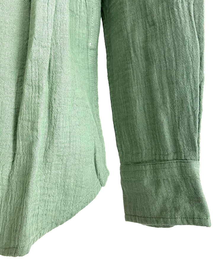 Fern Green Button Up Blouse - Size 0/2 and 8/10