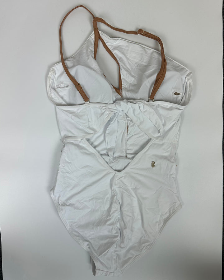 White One Shoulder One Piece Swimsuit - Size 6/8