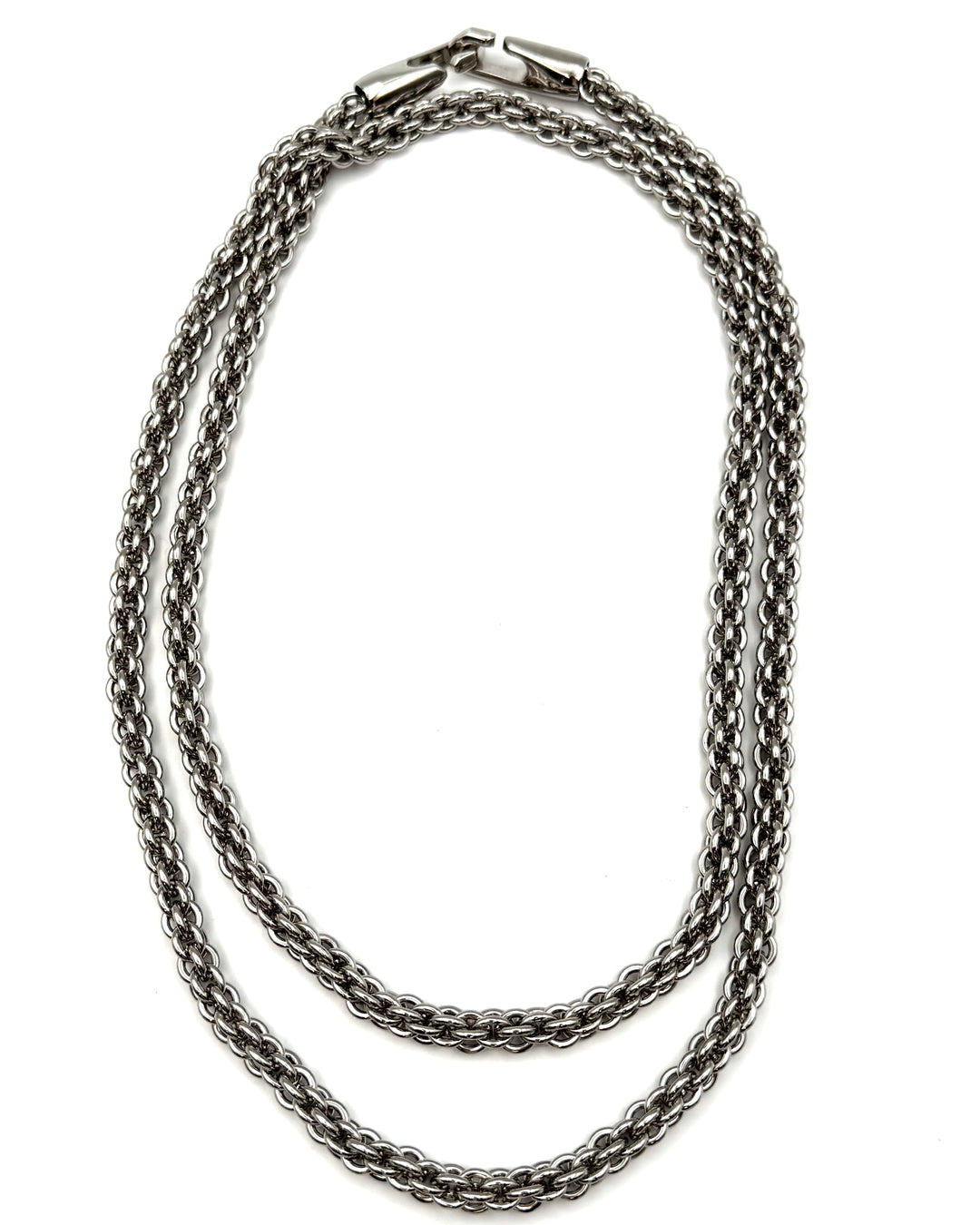 Dark Silver Thick Chain Necklace