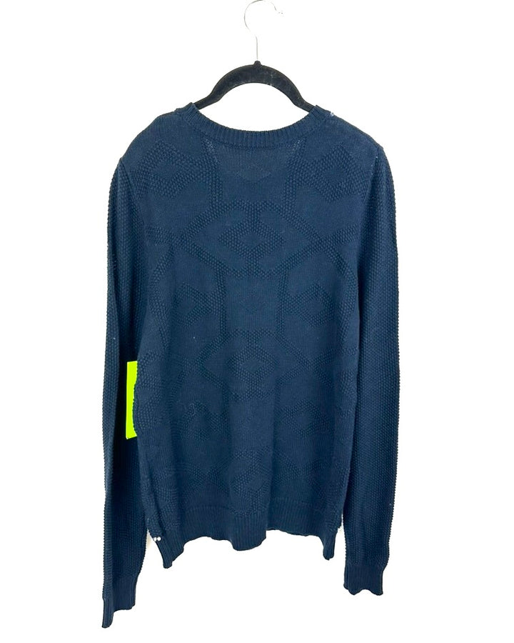 Navy Faux Peal And Rhinestone Sweater- Size 4/6