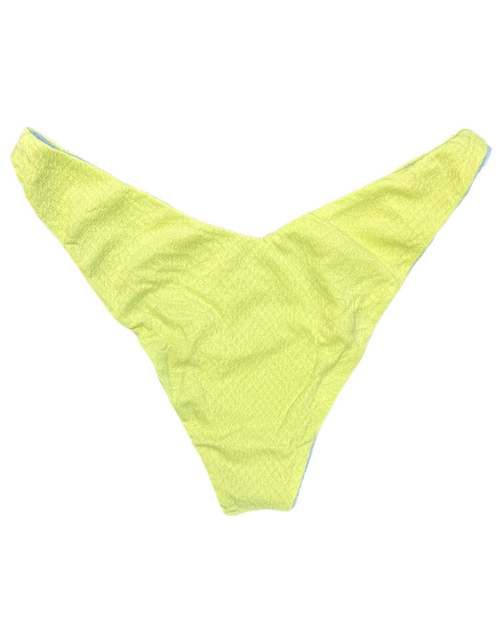 Blue And Green Reversible High Cut Bikini Bottom - XL, XXL, XXXL