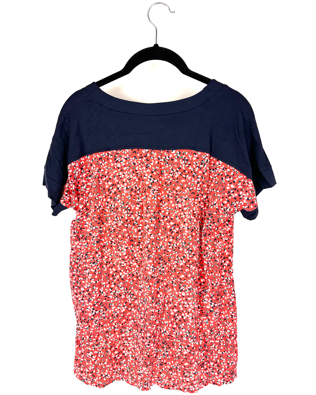 Coral Printed Pajama Shirt - Small