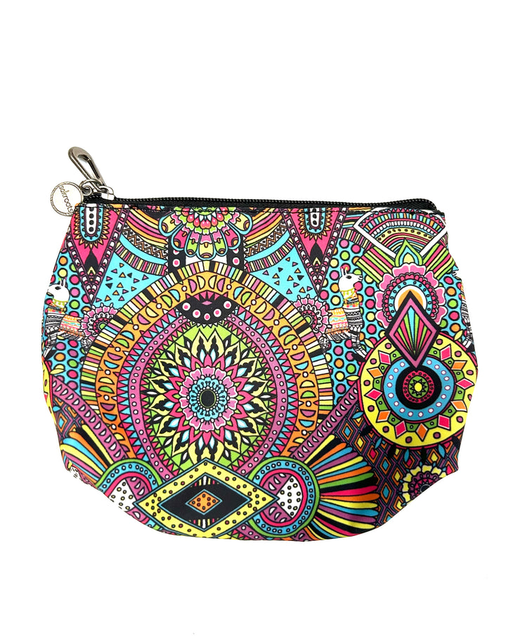 Multicolor Neon Abstract Design Small Pouch