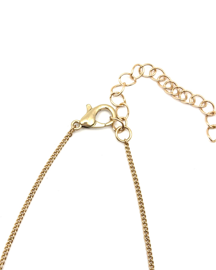 Gold Square Pendant Necklace