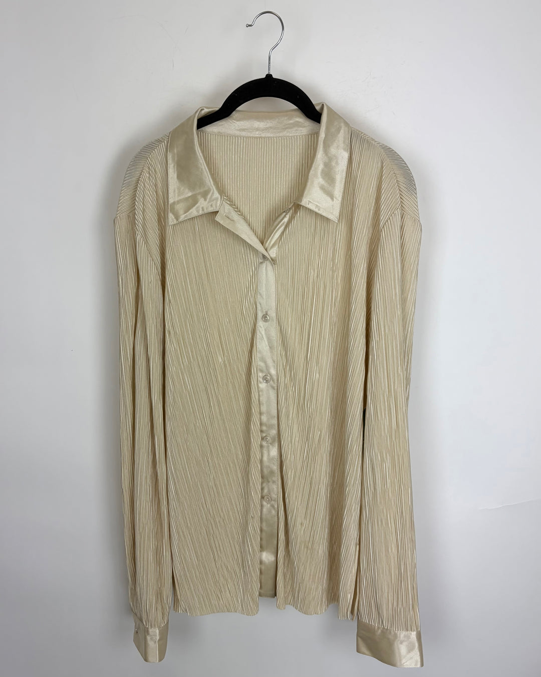 Light Beige Plisse Top - Size 4/6