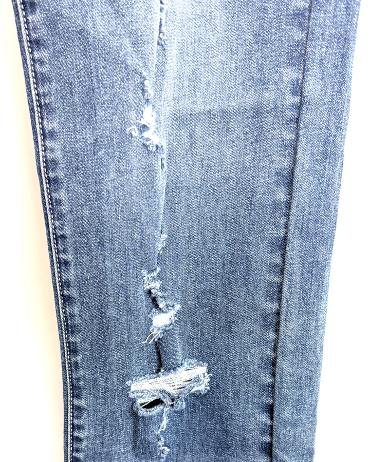 Dark Blue Distressed Jeans - Size 2/4