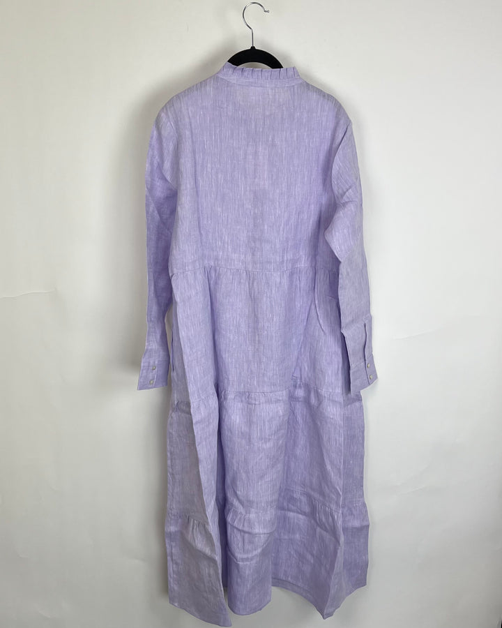 Lavender Purple Long Linen Dress - XS, S, M, L, XL