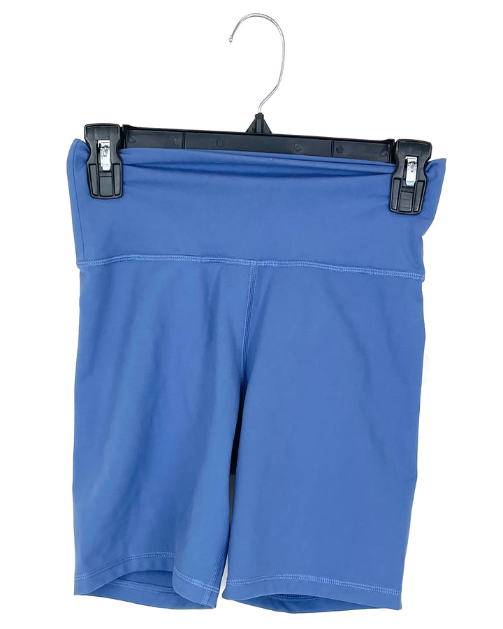 Gray Blue Bike Shorts - Medium