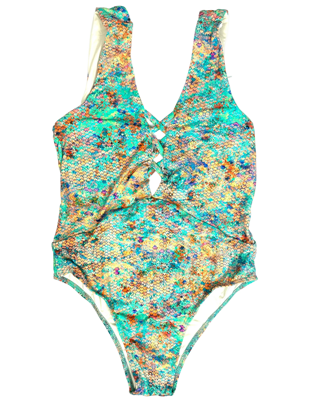 Seafoam Green Crisscross One Piece - Size 2/4