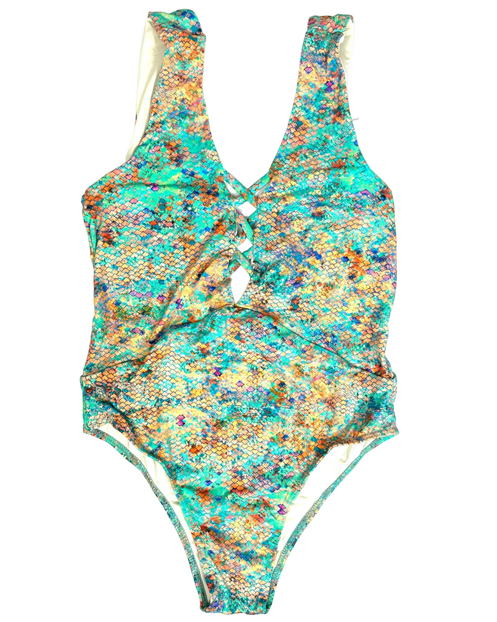 Seafoam Green Crisscross One Piece - Size 2/4