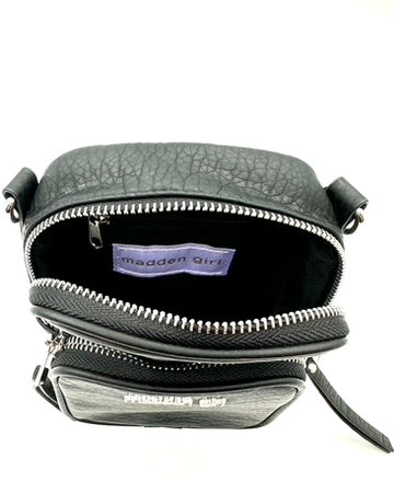 Black and Silver Chain Crossbody Bag